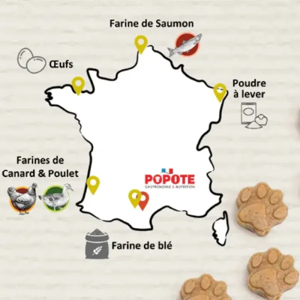 Carte des ingrédients POPOTE pour chien et chat