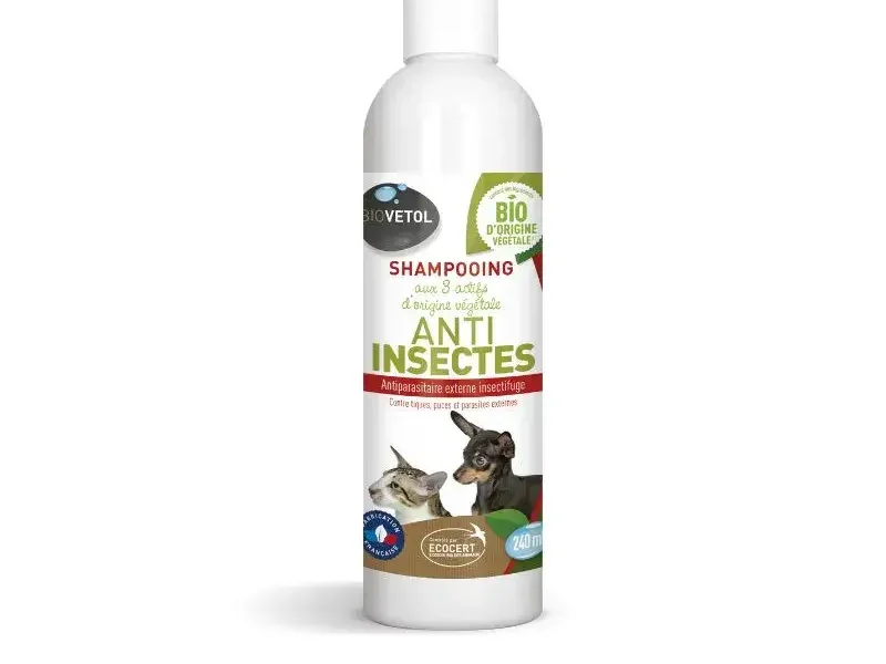 Shampoing anti insecte chien chat Biovetol