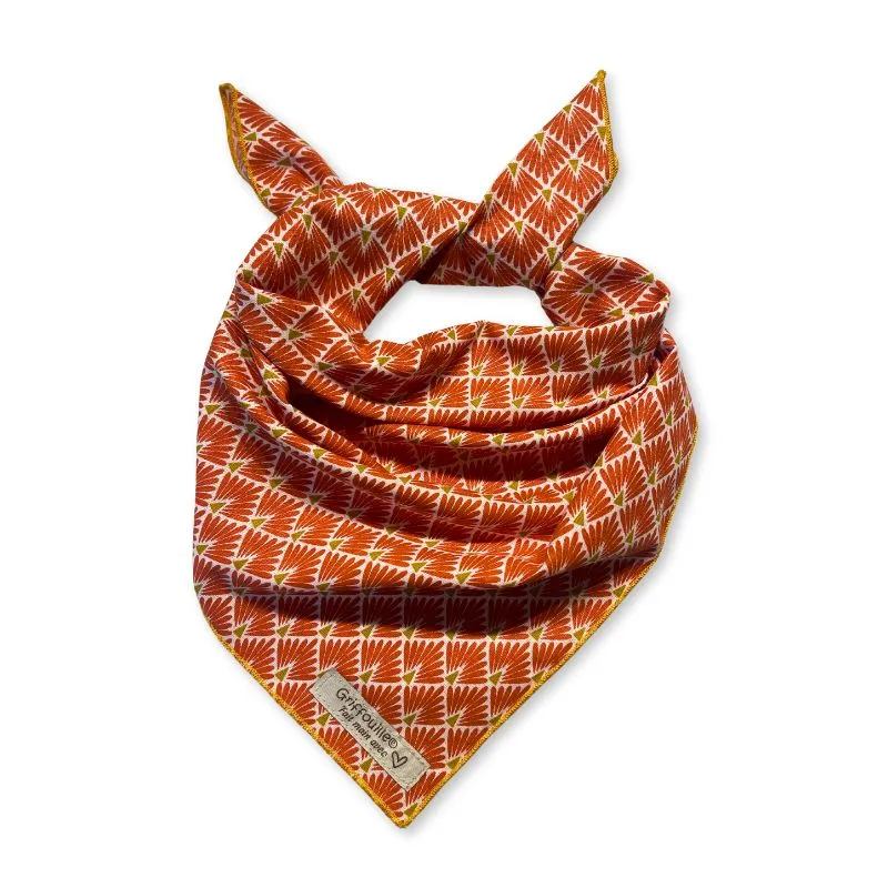 Bandana chien triangle orange Griffouille